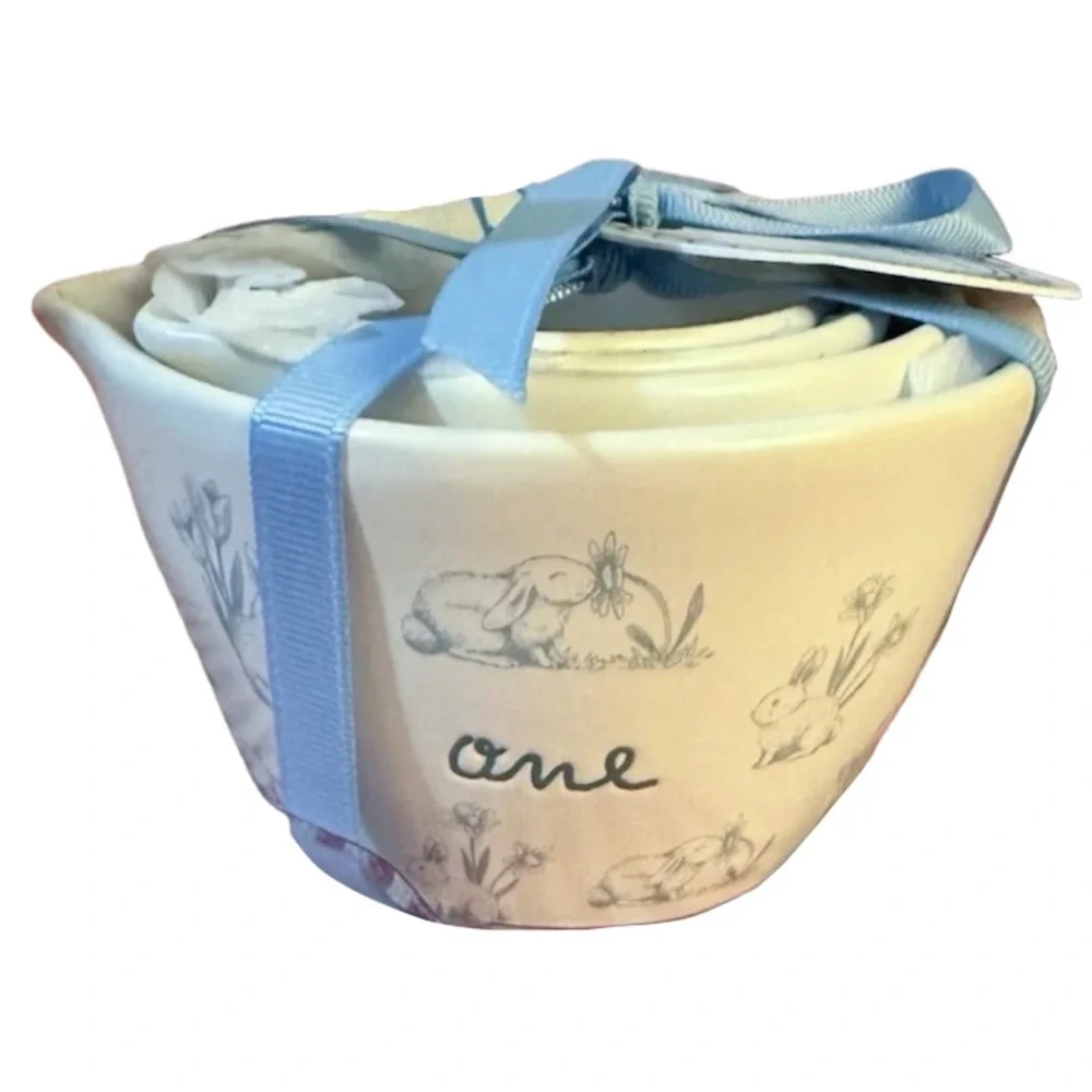 RAE DUNN BLUE BUNNY SKETCH Measuring Cups